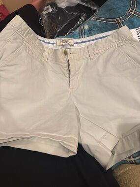 Old Navy Beige 5" Chino Bermuda Shorts
